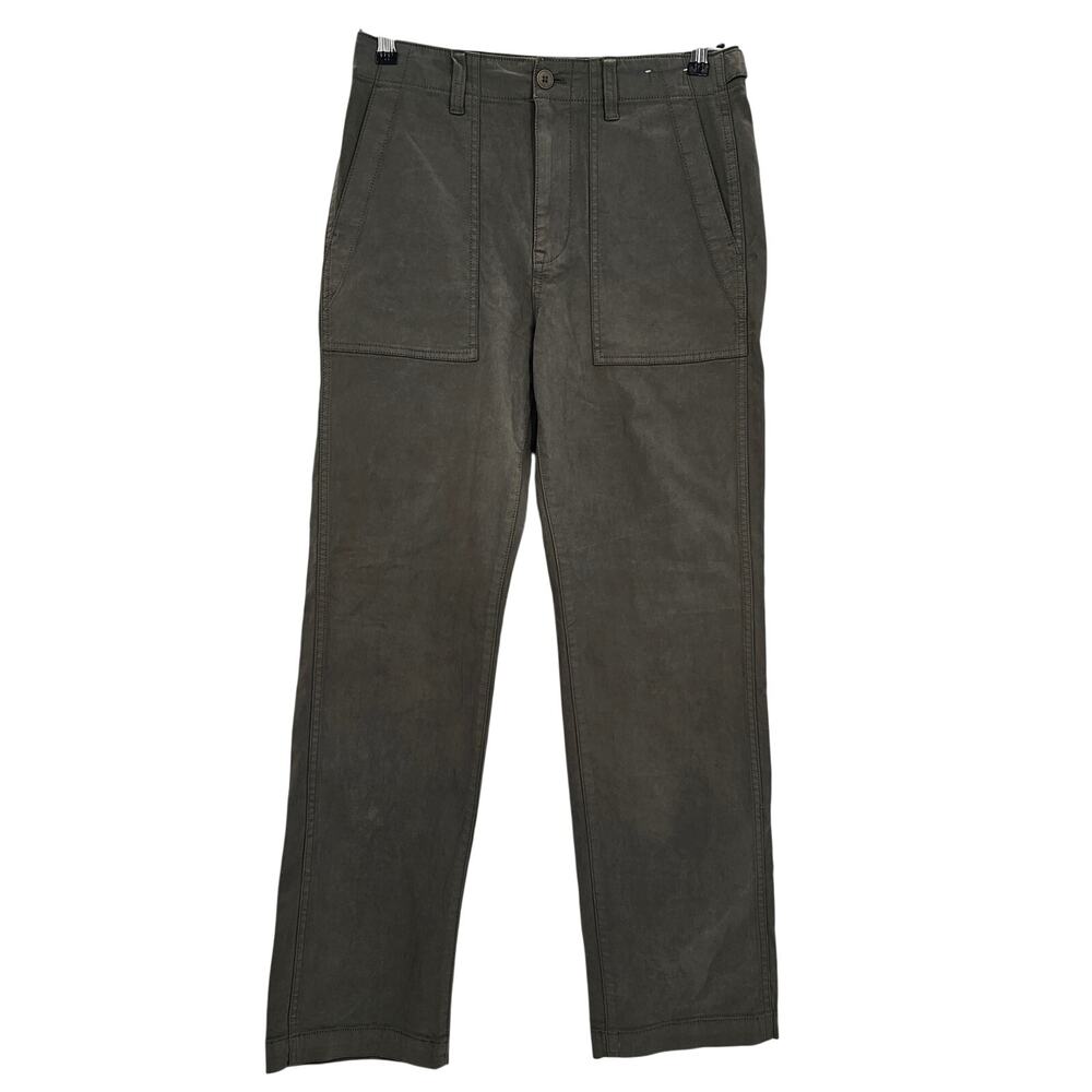Madewell Womans size 24 Utility Straight Leg Chino Pants Olive Green NX472 NWOT